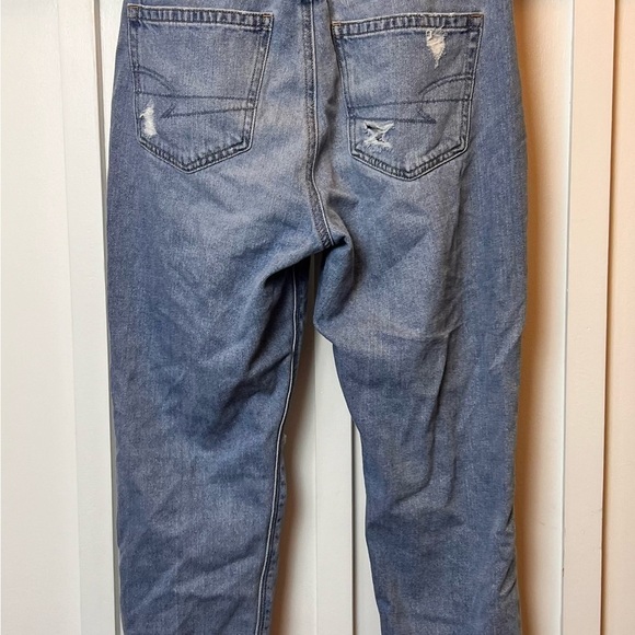 American Eagle Women Jeans Size 4 Extra Short Distressed Mom Straight Distressed - Picture 10 of 11
